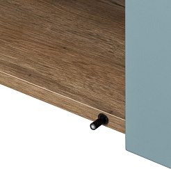 Акватон Мебель для ванной Мишель 100 дуб рустикальный/фьорд с раковиной Infinity – фотография-8